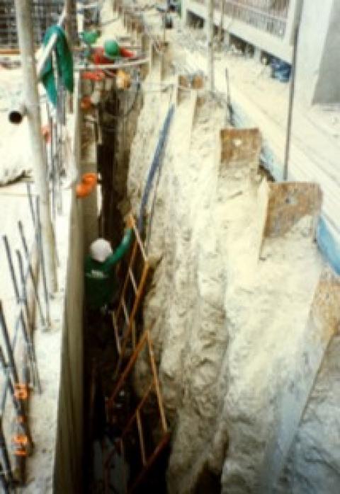 FS Soil Cement Columns as retaining wall