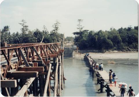 Alternate route during the construction of Calvo Bridge.
